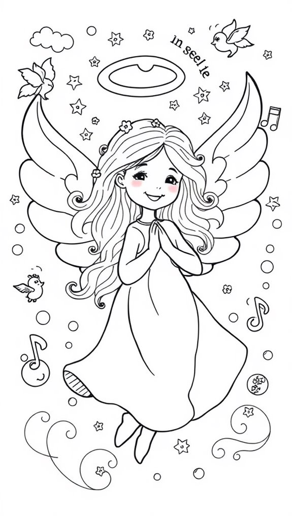 colorful angel design illustration