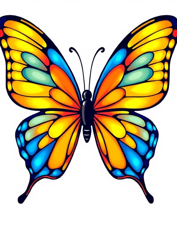 colorful butterfly clipart image