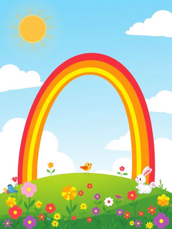 colorful cheerful rainbow illustration