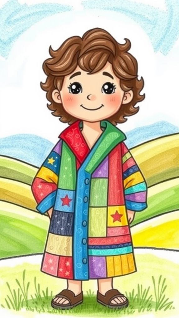 colorful coat drawing of joseph