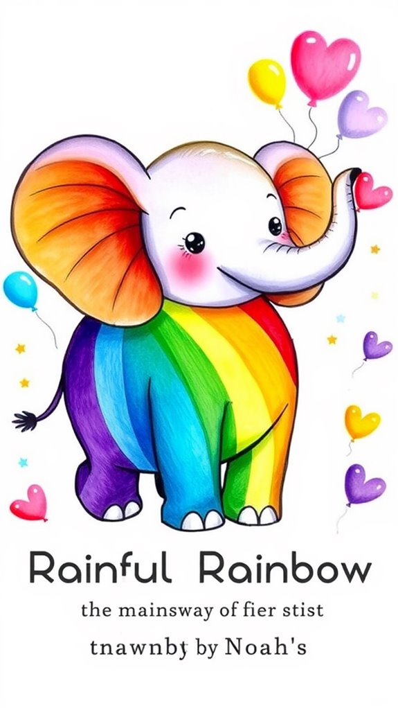 colorful elephant art illustration