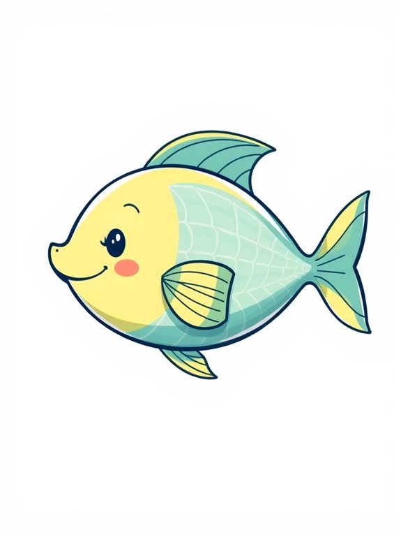 colorful fish clipart illustration