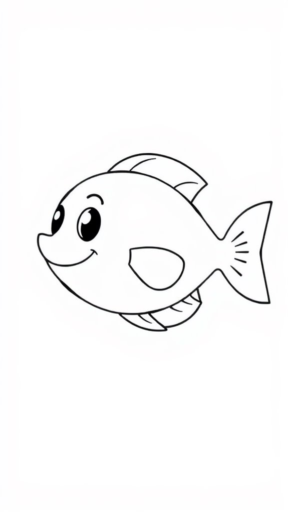 colorful fish coloring page