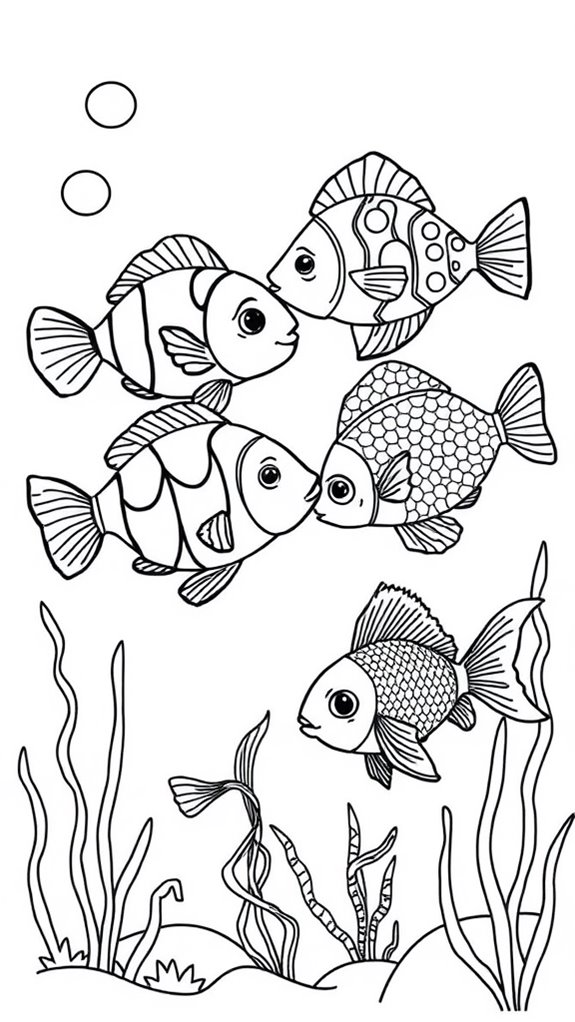 colorful fish illustration activity