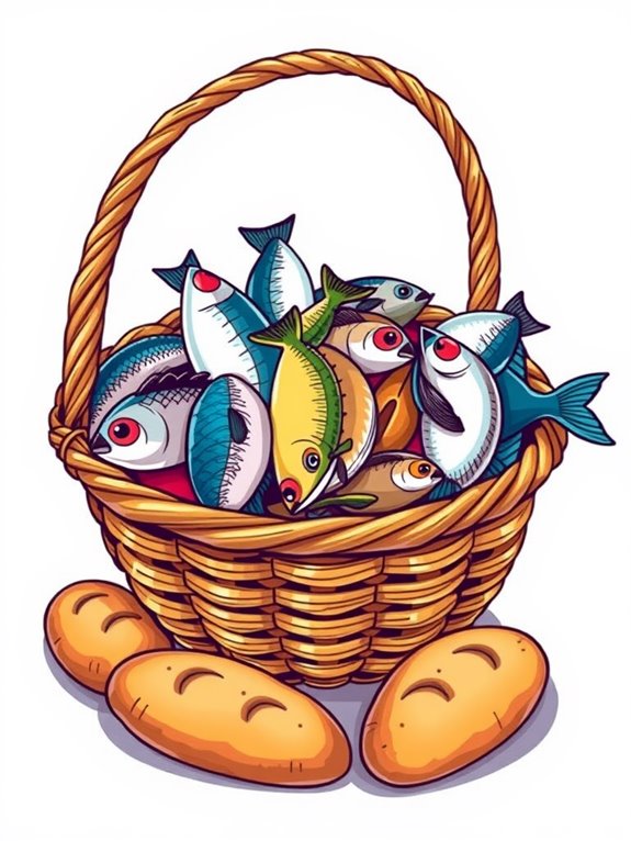 colorful fish in basket