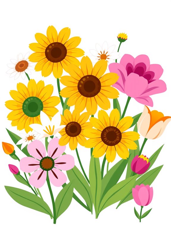 colorful floral clipart design