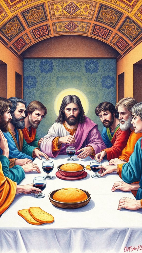 colorful last supper artwork