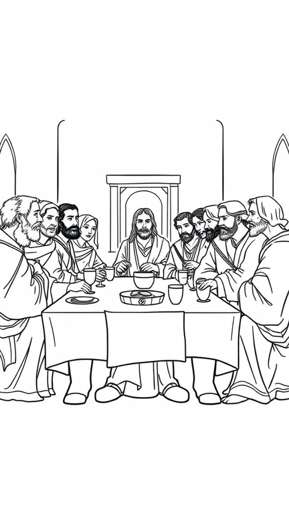 colorful last supper scene