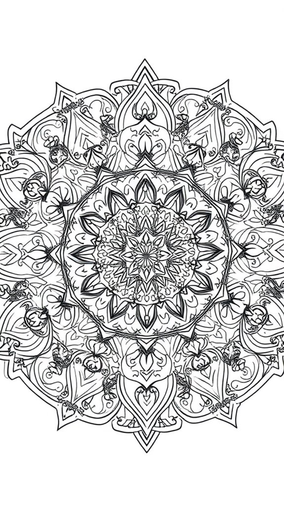 colorful mandala art page