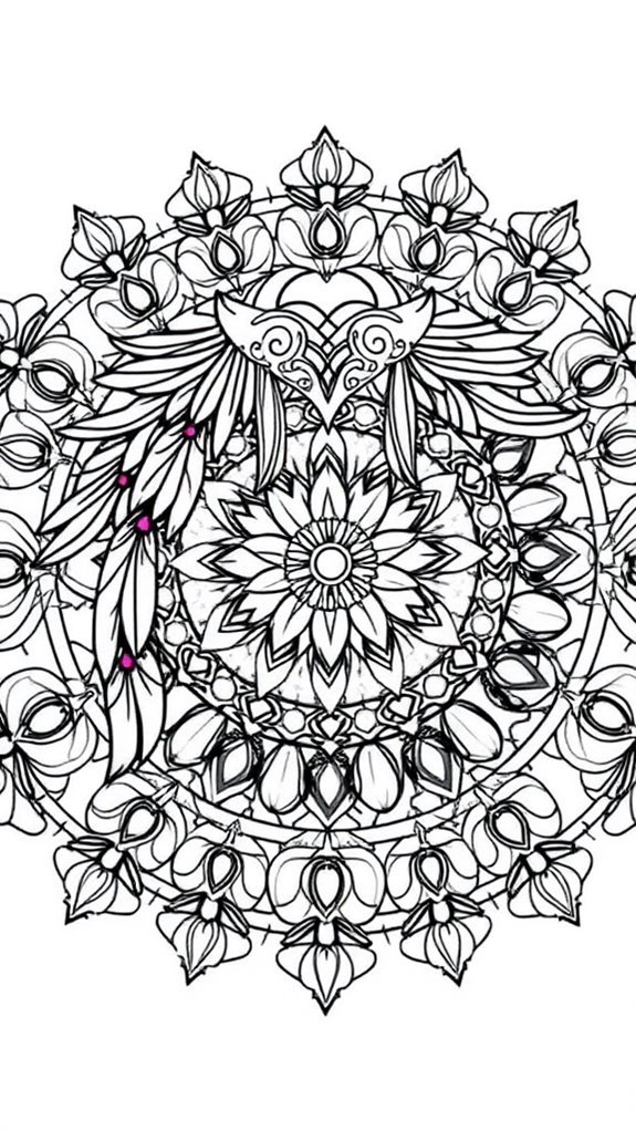 colorful mandala coloring page