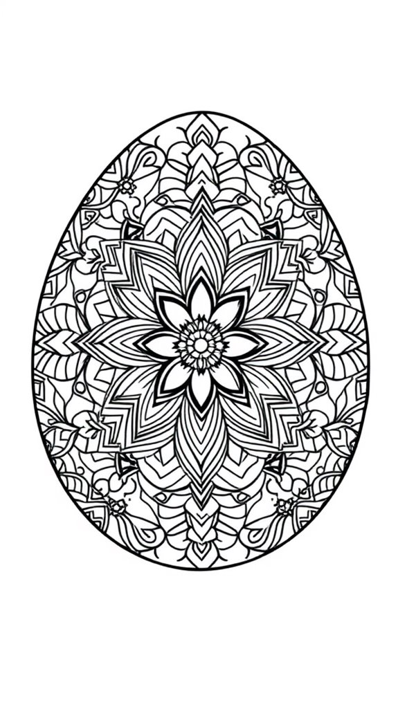 colorful mandala easter eggs