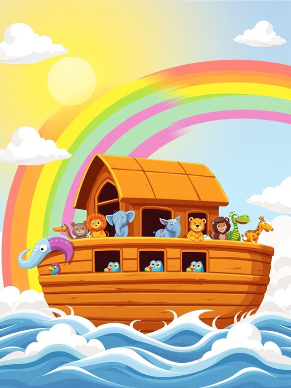 colorful noah s ark illustration