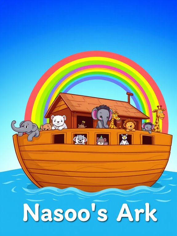 colorful noah s ark illustration