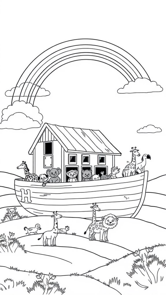 colorful noah s ark illustration