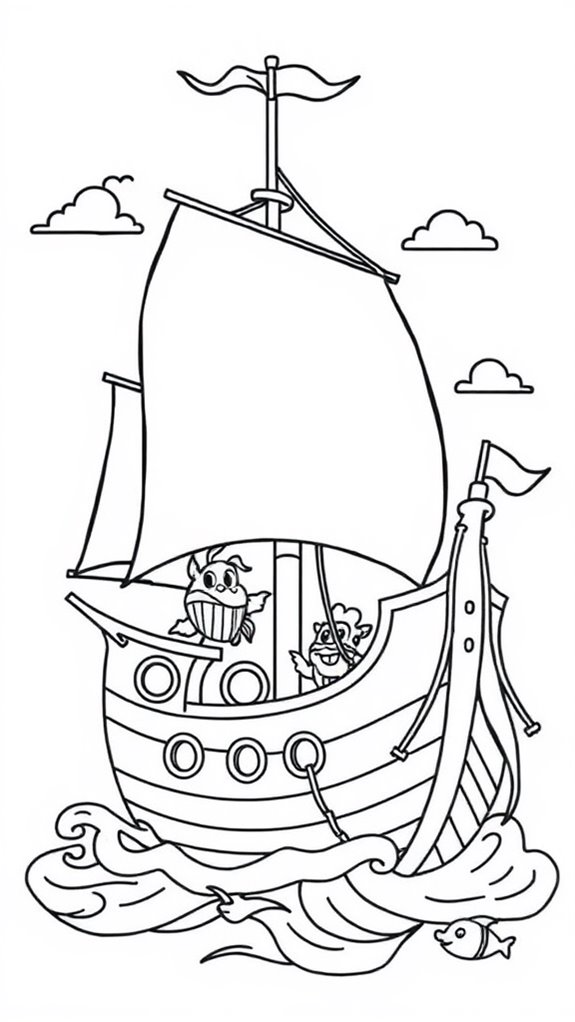 colorful ship for kids