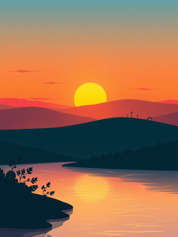 colorful sunrise clipart image