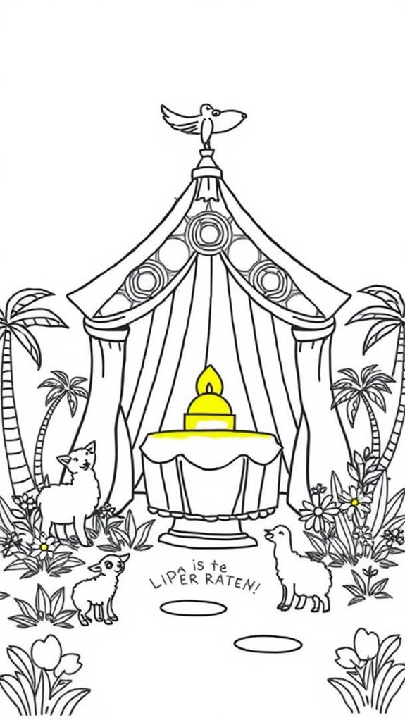 colorful tabernacle art activity