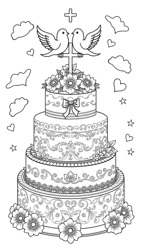 colorful wedding cake design