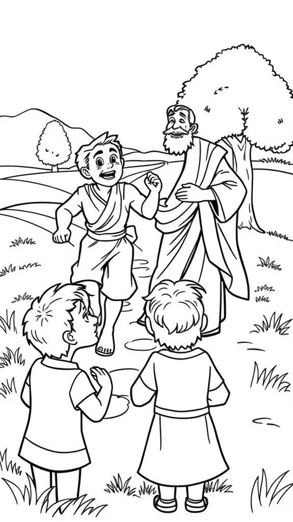 coloring page for friends