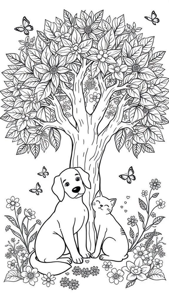 coloring page for friends