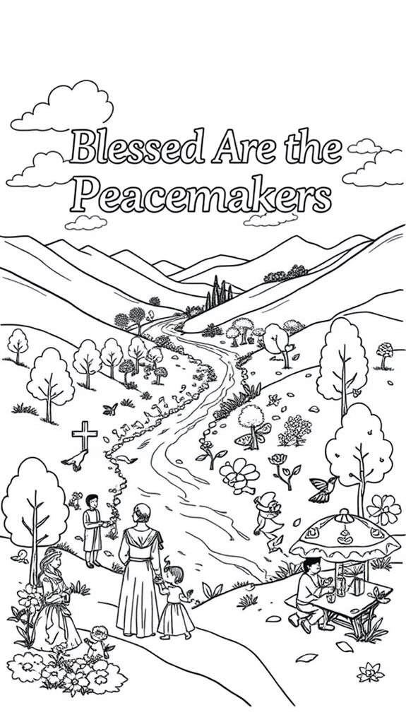 coloring page for peacemakers