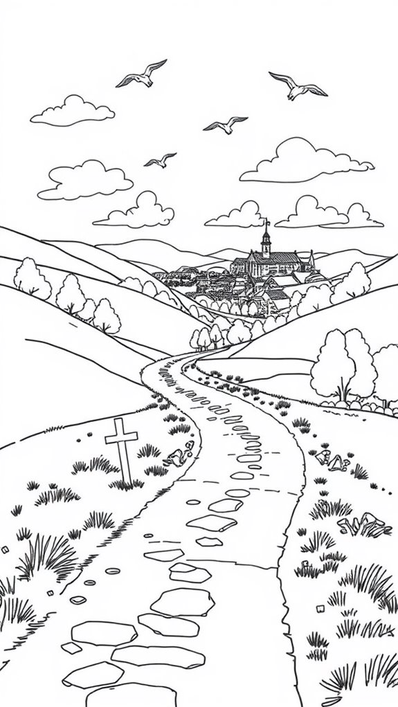 coloring page for pilgrims