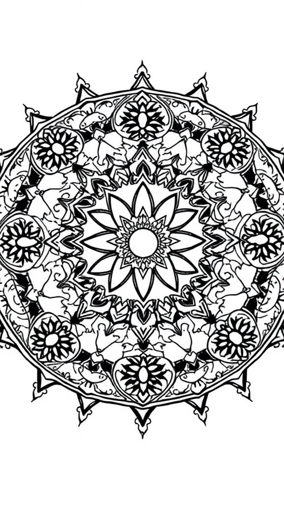 coloring page mandala design