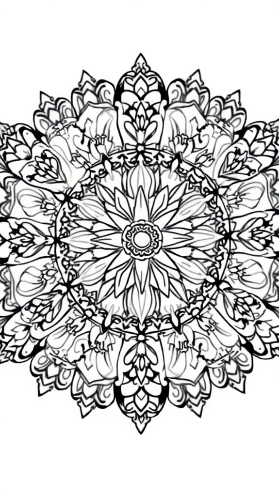 coloring page mandala design