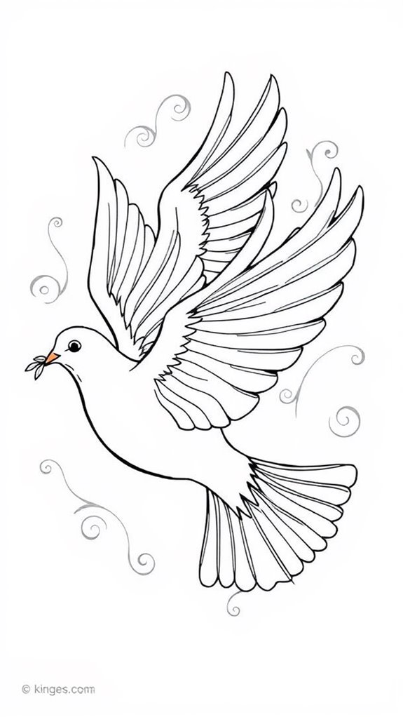 coloring page of doves