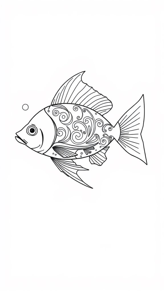 coloring page of fish