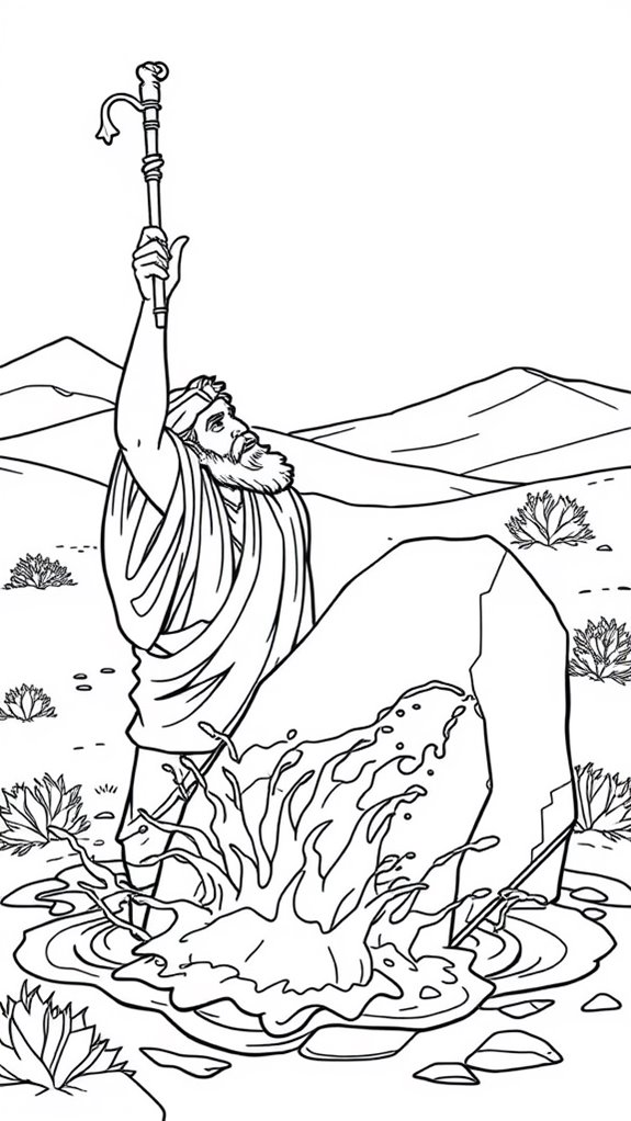 coloring page of moses