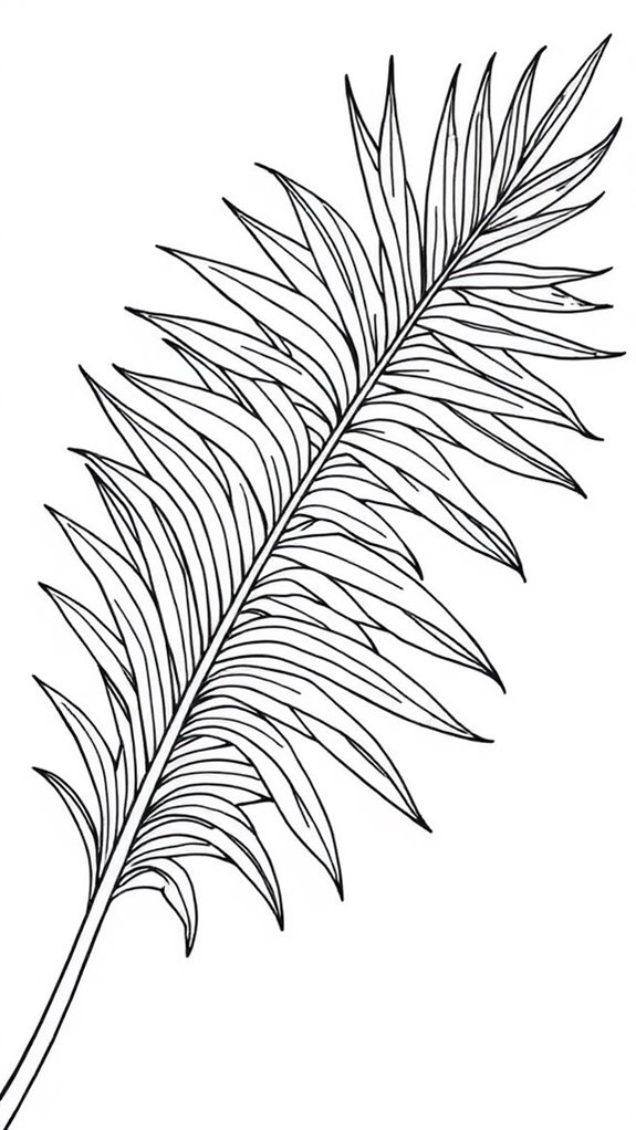 coloring page of palm