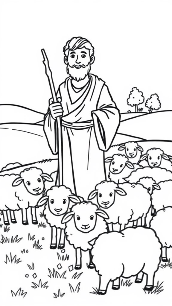 coloring page of sheep