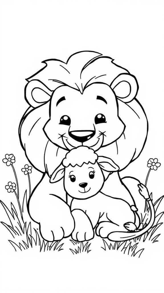 coloring page with animals