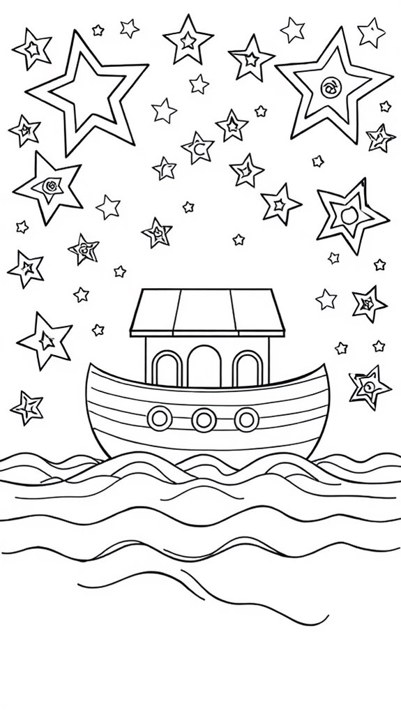 coloring page with ark