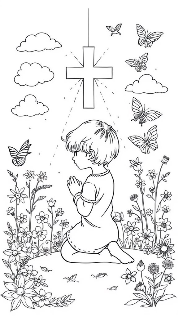 coloring page with faith