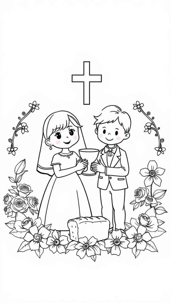 communion coloring page activity