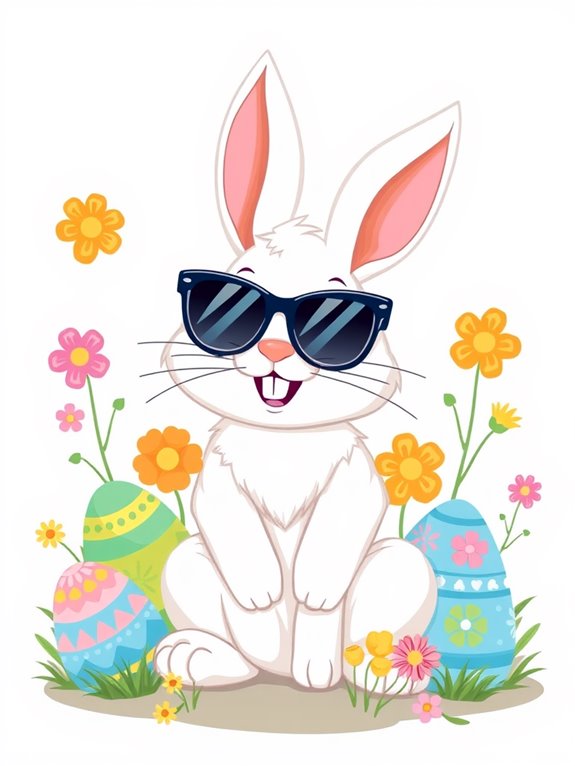 cool bunny wearing sunglasses