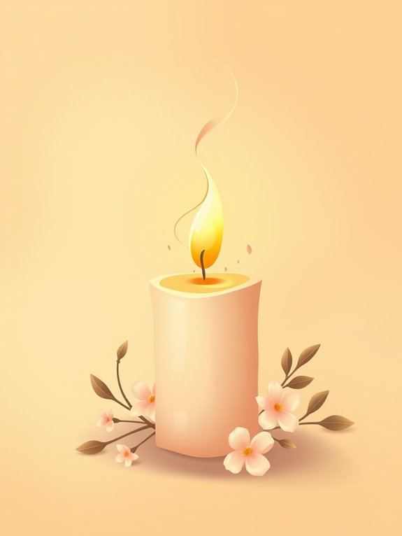 cozy candlelight illustration design