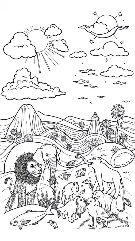 creation story coloring page