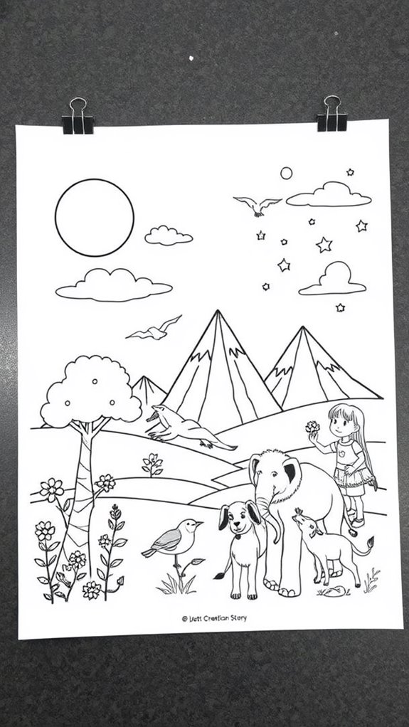 creation story coloring page