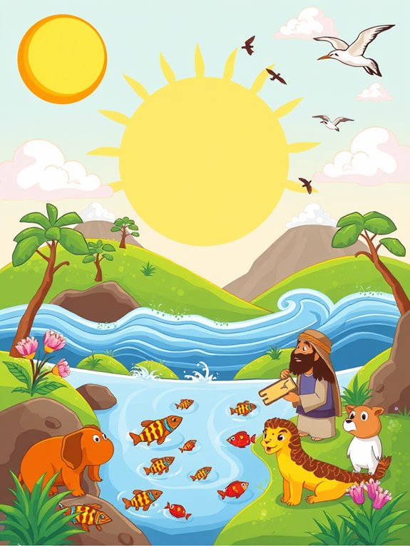 creation story illustration clipart