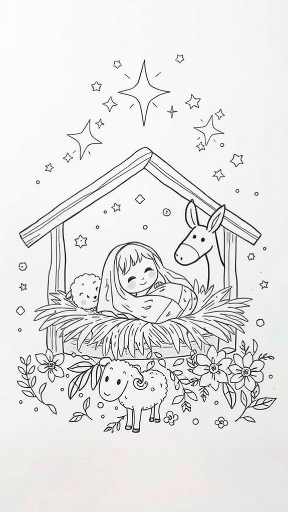 creative baby jesus doodle