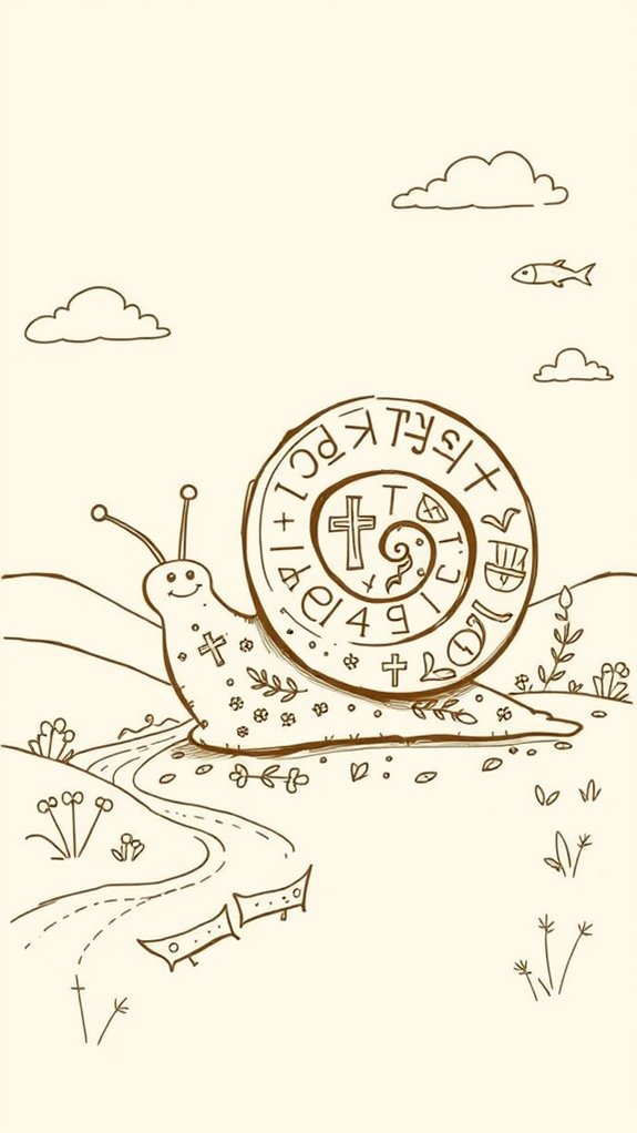 creative snail doodle art