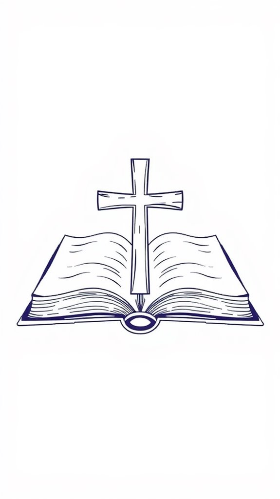 cross and bible illustration