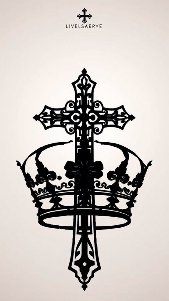 cross and crown design