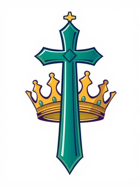 cross and crown graphic