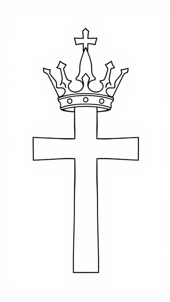 cross and crown illustration