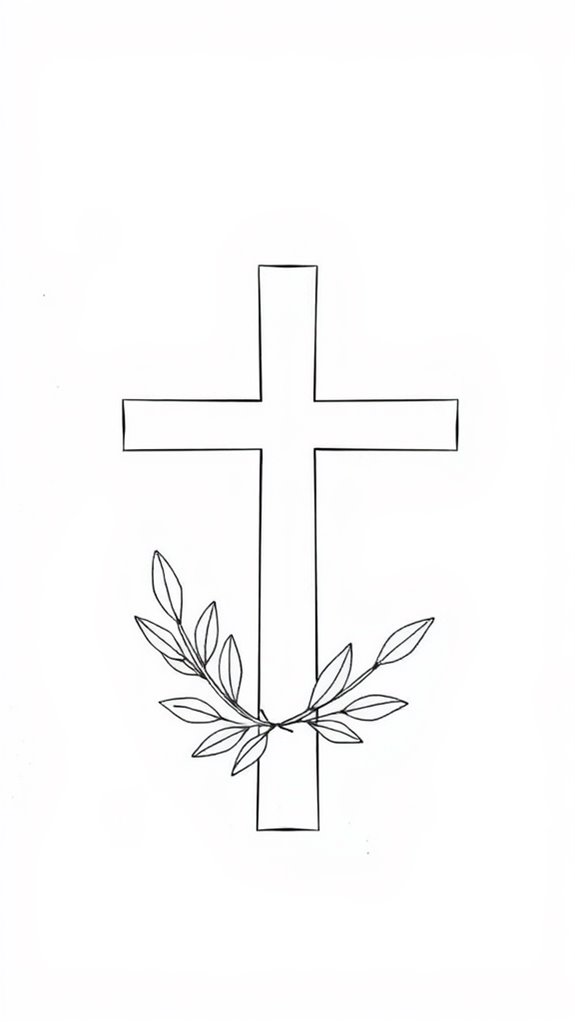 cross and olive branch