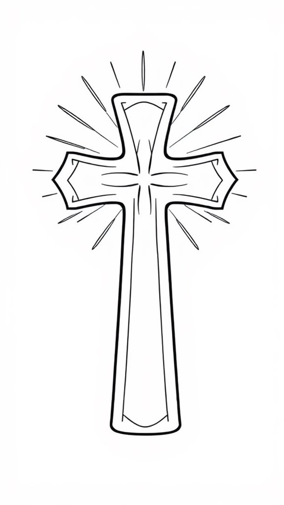 cross coloring page design